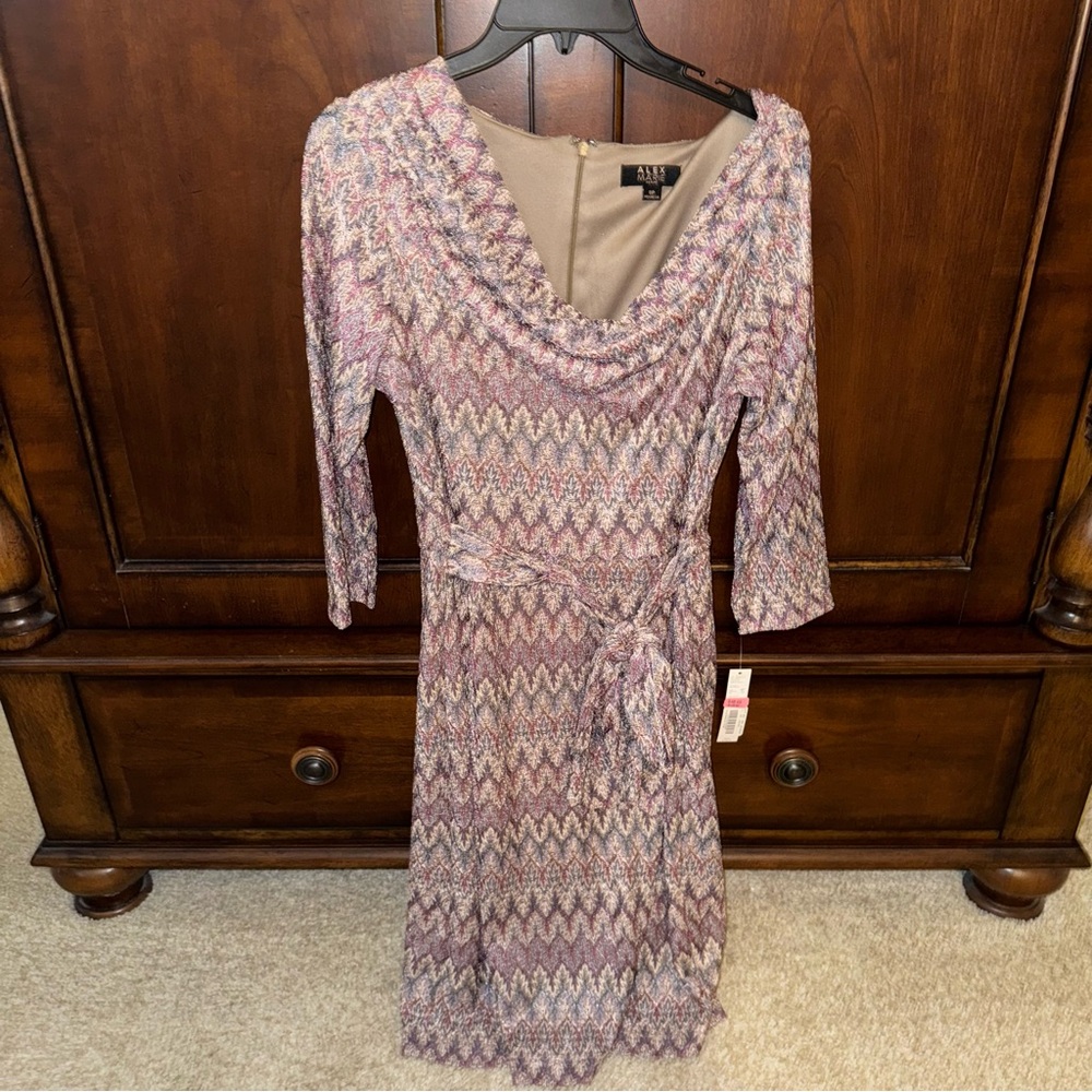 NWT Alex Marie Multicolor Zigzag Dress